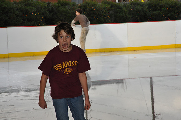 We're ice skating!